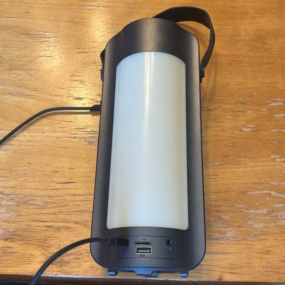 Zunammy ZTS095GY Lantern Light-up Color Changing Bluetooth Speaker, Grey